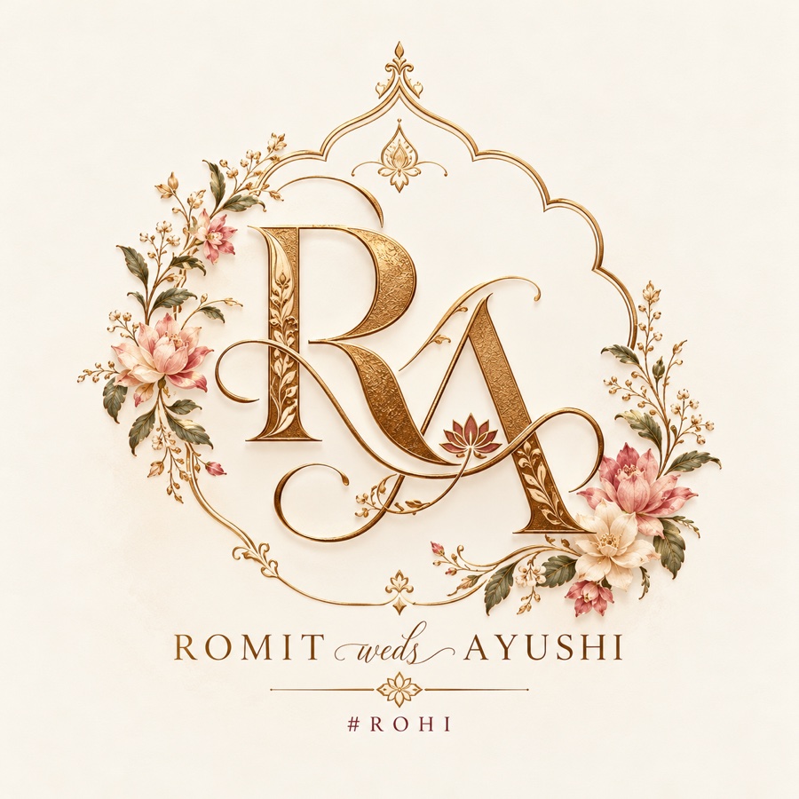 Romit weds Ayushi monogram, #ROHI